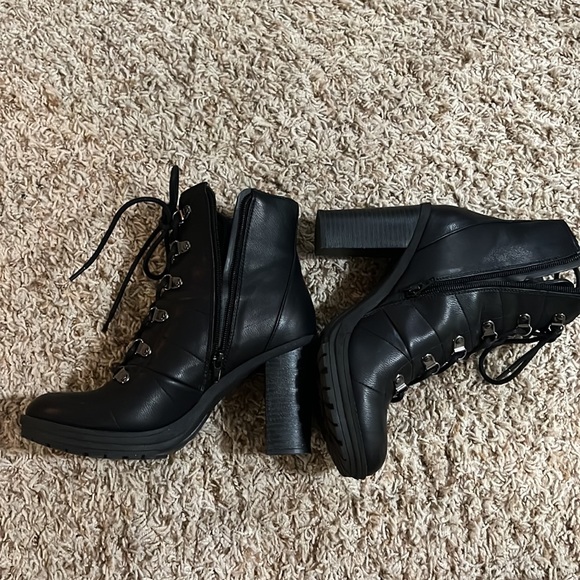 Heeled Combat Boots - Picture 4 of 4